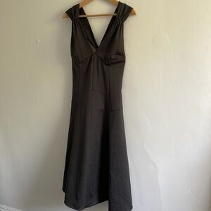 Essentiel Antwerp twist back sundress size EU38 in dark brown/black